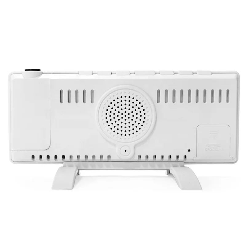2022 New Digital Projection Desk Table Clock With Radio Projector Display Phone Charger Desktop alarm clock projection function