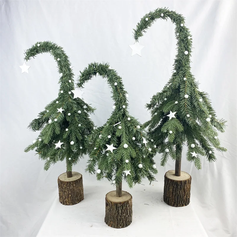 Christmas Mini PE Material Tree Decorations Cross Border Christmas Decoration European and American Holiday Dwarf Santa Claus