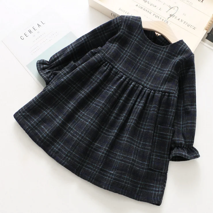 Wholesale High Quality Long Sleeve Ruffle Party apparel girls clothes dress for 10 year olds