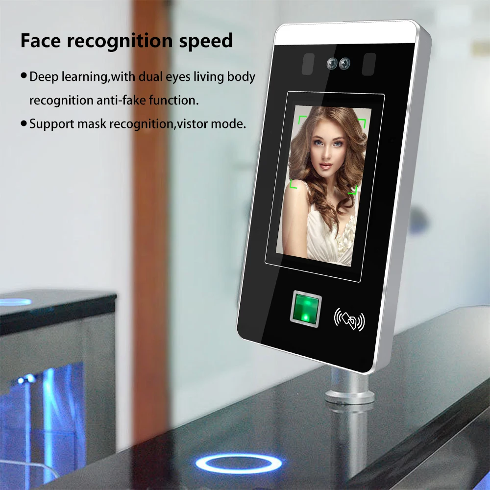 Eseye face recognition access control and human body scanner camera with Time Attendance face recognition Reader System