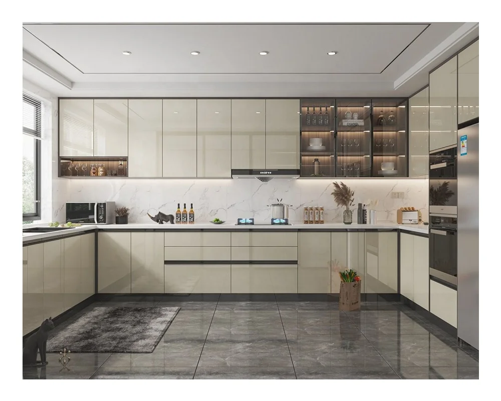 Hot Selling Colorful Kitchen Cabinets Acrylic Kitchen Cabinets Mobile Home Kitchen Cabinets