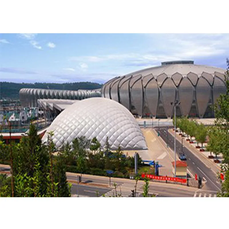 Large PVDF PTFE  Membrane Structure Air-Conditioned Dome Tent Inflatable for Industrial Coal Shed Warehouse Storage