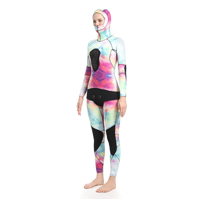 Seaskin Women 3mm Neoprene Swimming Surfing Scuba 2pcs Set Diving Suit