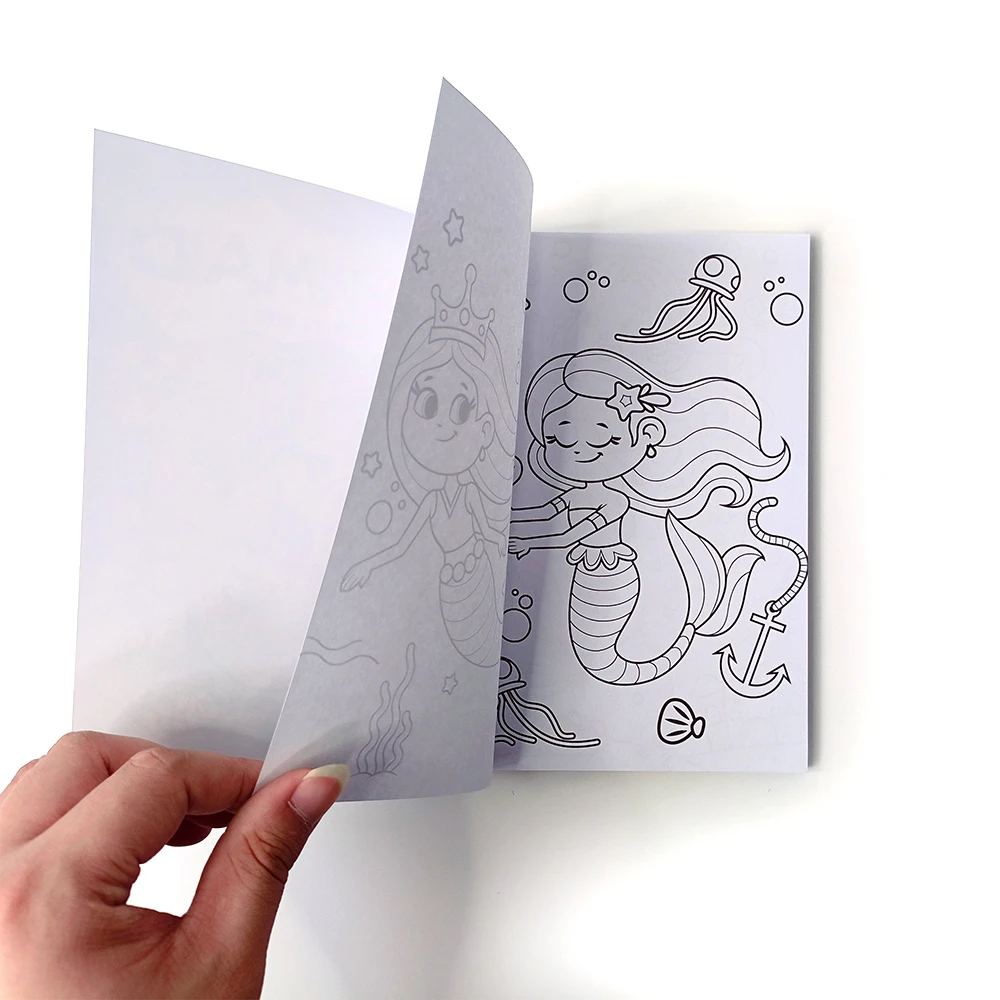 New Product Coloring Book For Children Baby Fun Mermaid Graffiti Education Toys Custom Drawing Book Printing