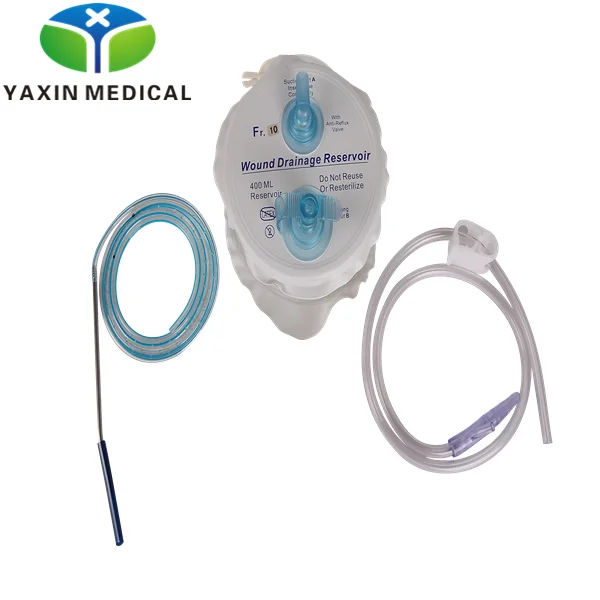 Wound Drainage Reservoir with spring