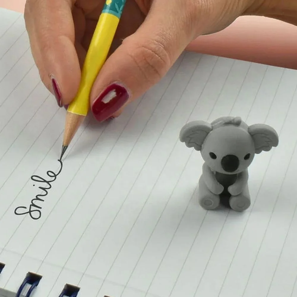 High Quality Plasticiser-free PVC Koala Pencil-Top Rubber Eraser RB007 Promotional Gifts Custom Koala Pencil Topper Rubber Erase