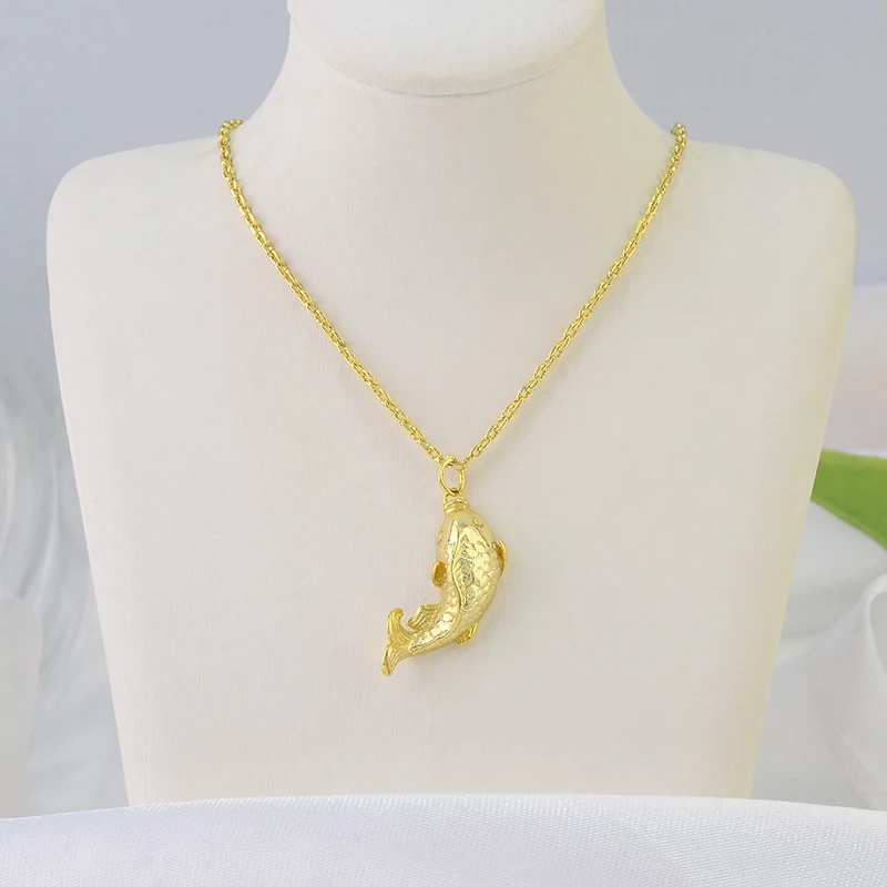 2023 Gold-plated Pendant  Necklace Pendant Good Luck Koi Jewelry Clavicle 925 sterling silver Chain For Woman