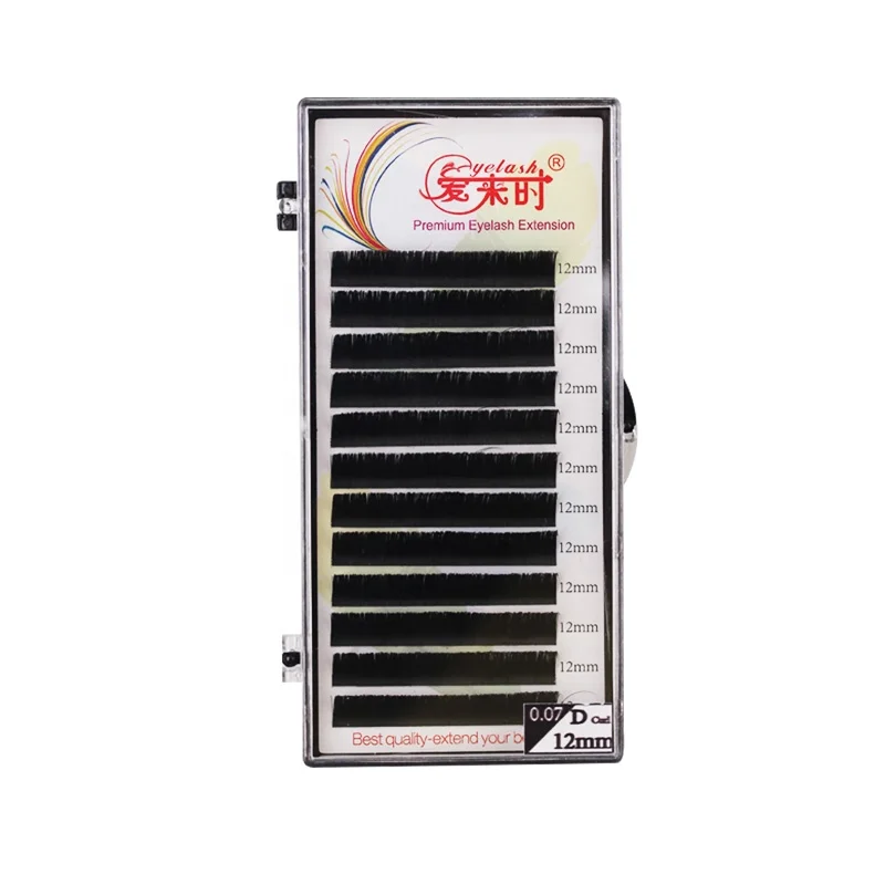 
Best Price Ellipse Flat Eyelash Extension Real Silk Lashes Individual Eyelash Extension 