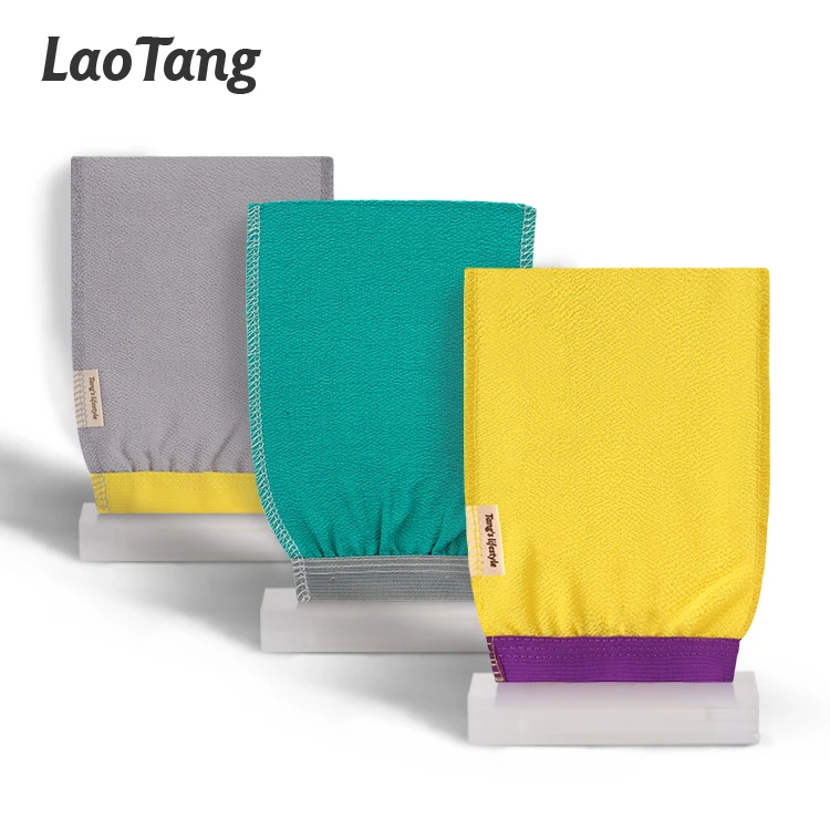 Hotel Use Disposable Body Cleaner 100% Viscose Fabric For Body Exfoliating Bath Gloves Kessa Gloves