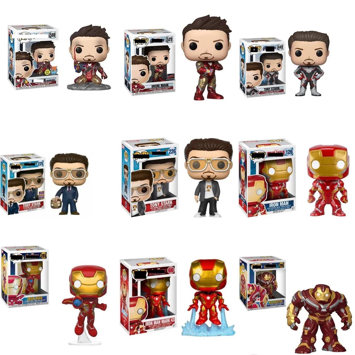 9 styles 10cm POP Tide Brand Funko Tony Marvel Iron PVC Vinyl Action Figure With Boxed