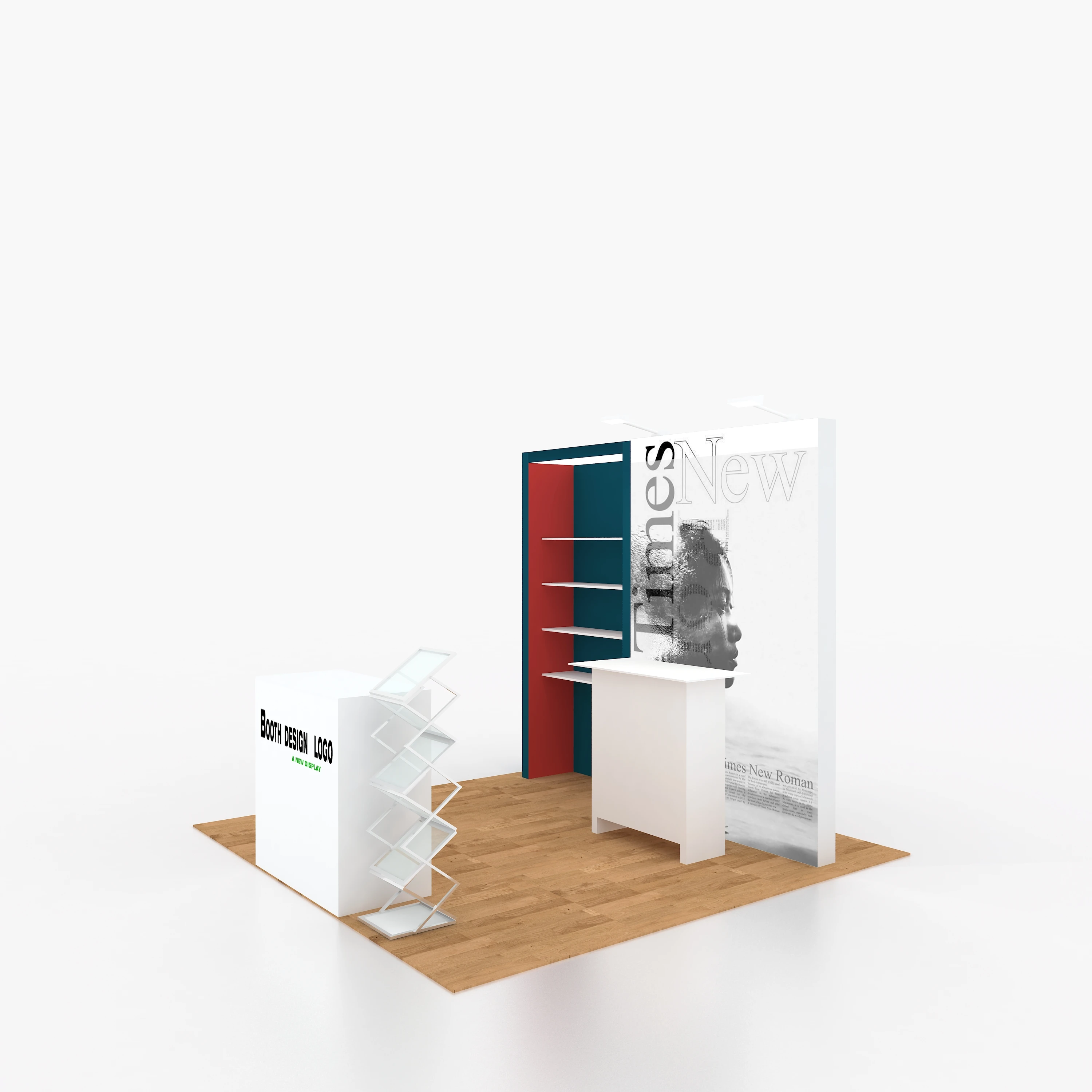 Customized Big Design Easy Assembly Wooden Exhibition Trade Show Booth Stand Display tension fabric clothing printing show booth