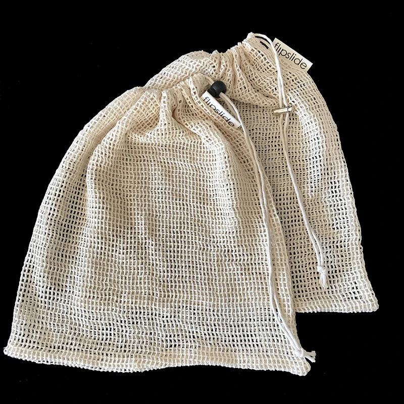 High Quality Cotton Mesh Pouches Drawstring With Label Bulk Cotton Net Bags
