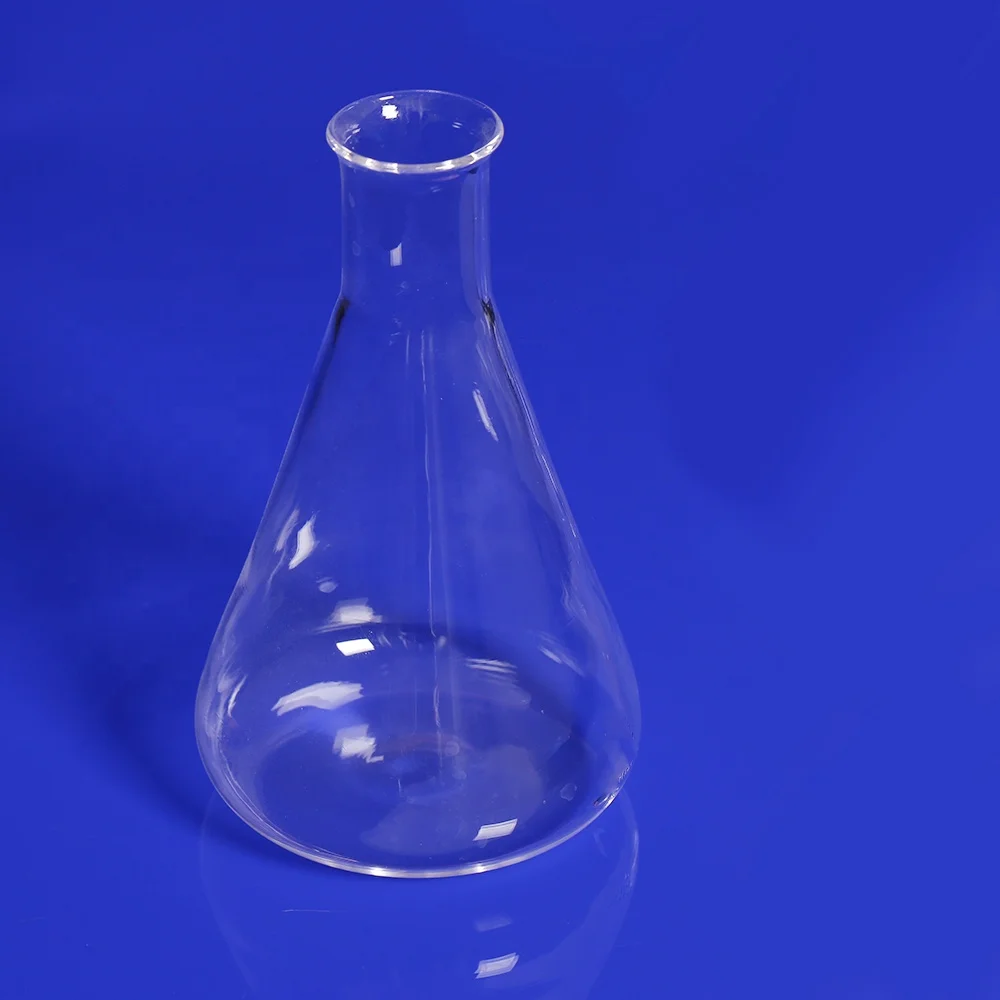 
Customized Various Sizes of Lab Glassware Quartz Glass Conical ErlenmLeyer Flask 