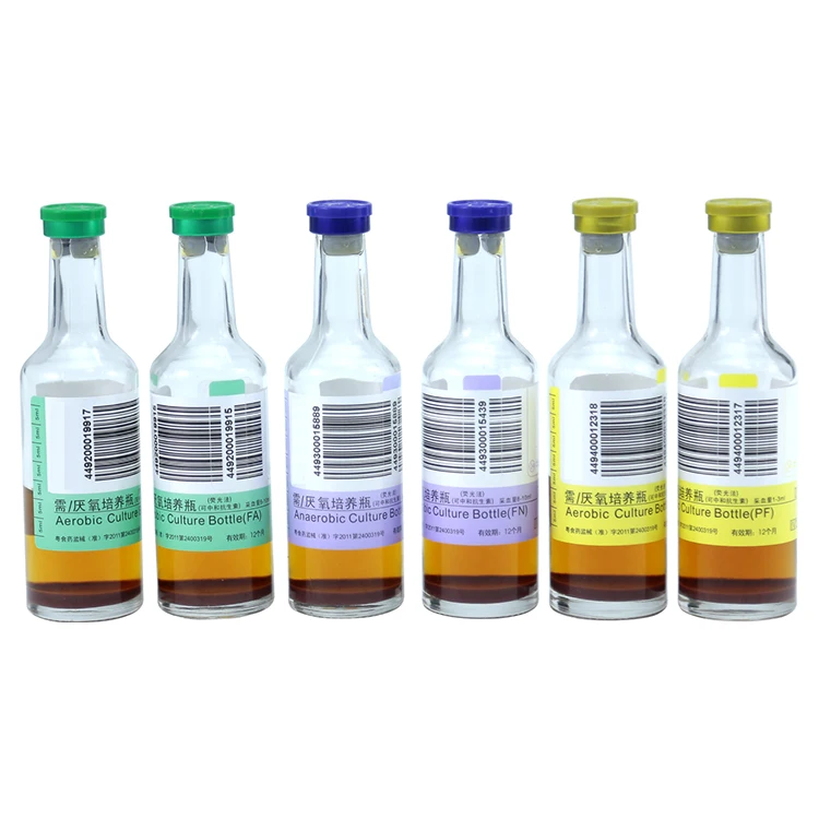 China Wholesaler Supply Anaerobic Fluorescent Blood Culture Medium Bottle Anaerobic Culture Vials