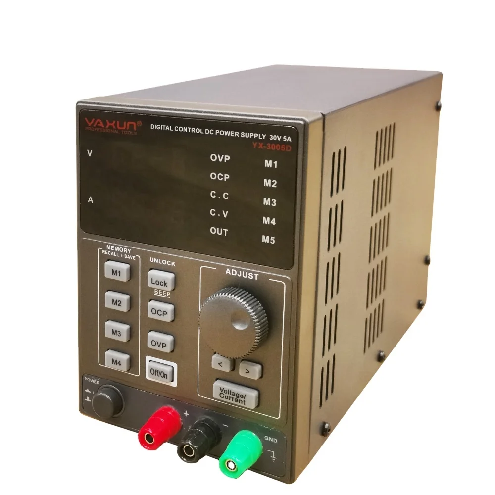 YAXUN YX-3005D Precision Adjustable Digital Programmable 30V 5A DC Power Supply Laboratory Power Supply for Laptop mobile phone