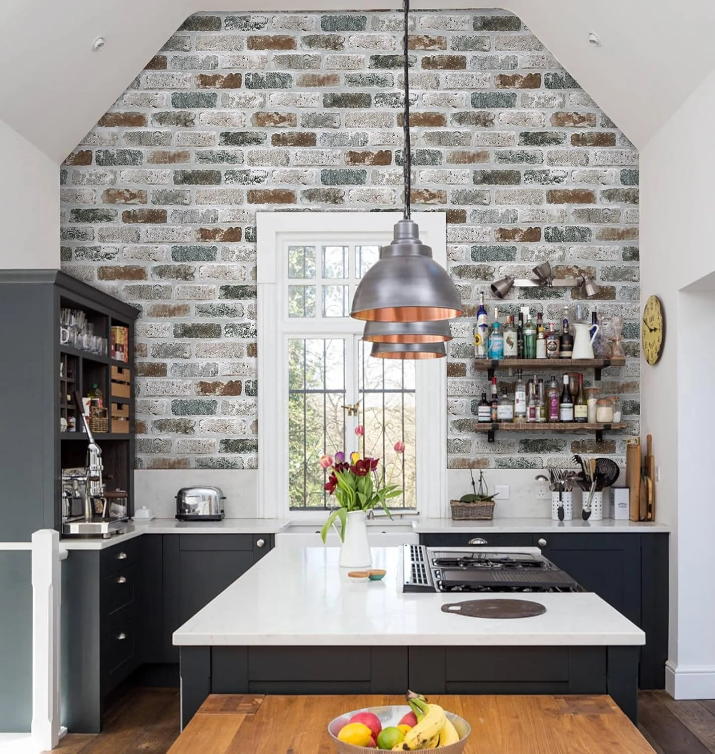 Brick Wallpaper Self Adhesive Wallpaper Red/Blue/Grey Brick Peel and Stick Wallpaper Removable Contact Paper Brick Texture