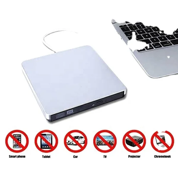 Внешний USB 3,0 DVD для ноутбука ПК портативный оптический CD DVD RW ROM плеер