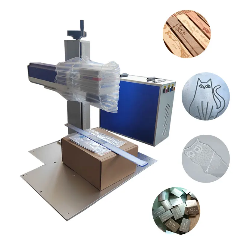 CNC LY 20W Mini Fiber Laser Engraver Home Worker Jewelry Relief Marking Machine Autofocus 30W Laser Relief Engraving Machine