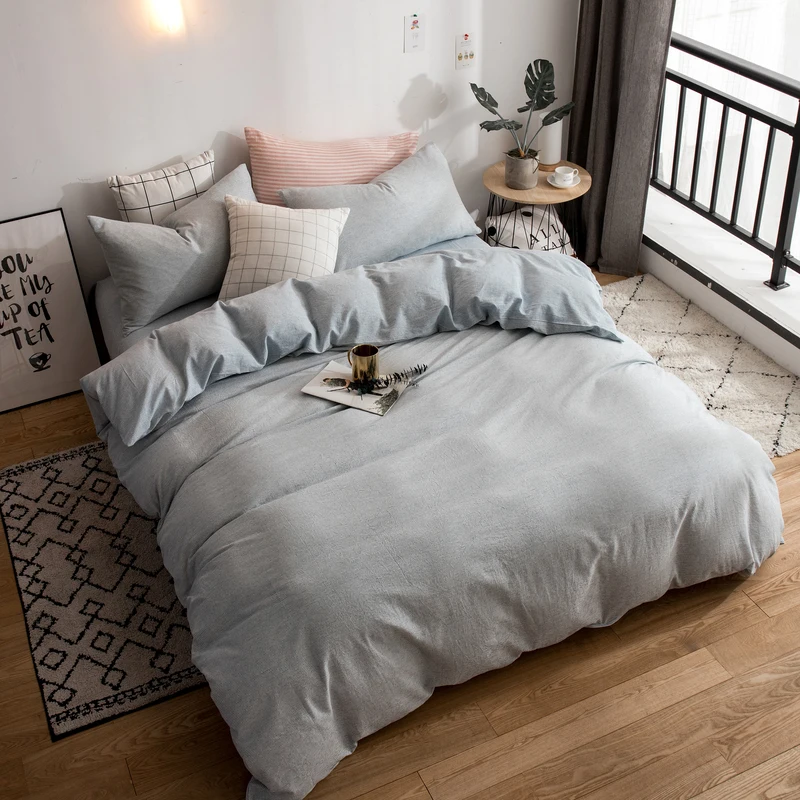 
Soft Textile Water Proof Spring King Size Blue Naturally Dyed Bed Sheets 