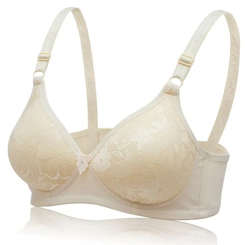 Cheaper price  Full Coverage 36 Bra Size Push Up Knitted Mature Gather Bra For Womenused clothes but new underwear