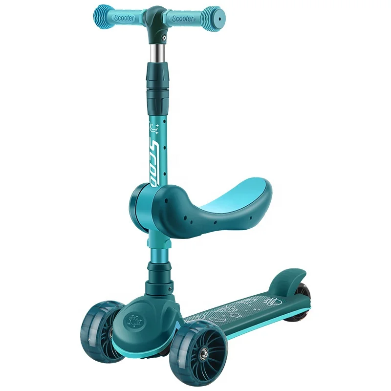 high quality multi-functional buy foldable 2022 4 years old kids three wheels pedal kick scooter for girl boy kids