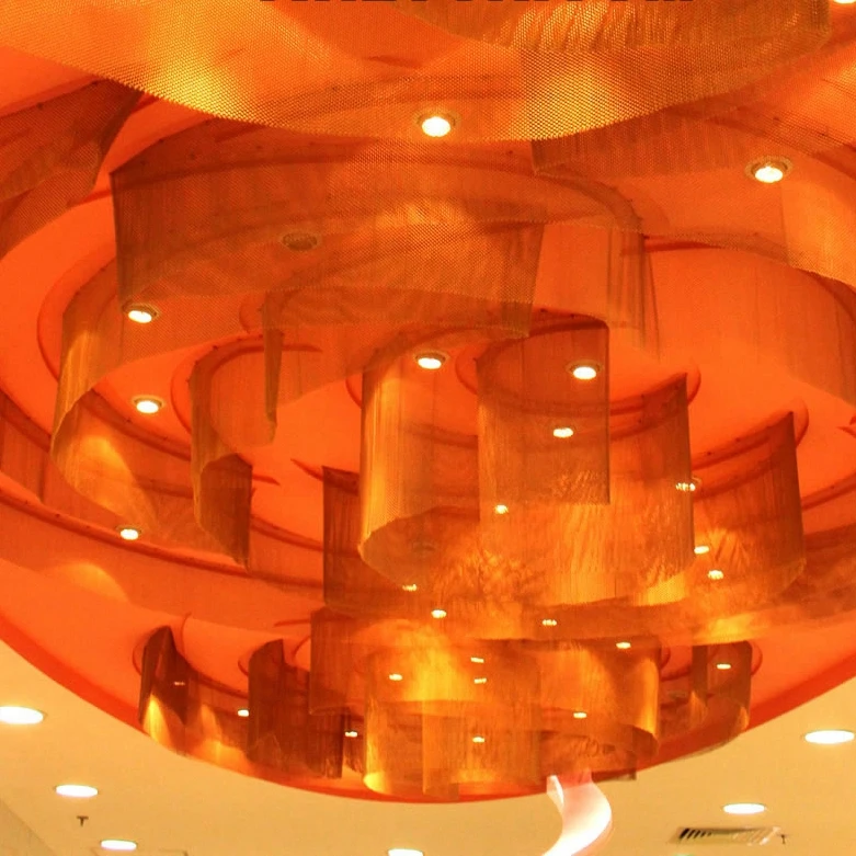 Wholesale restaurant aluminum mesh ceiling decoration