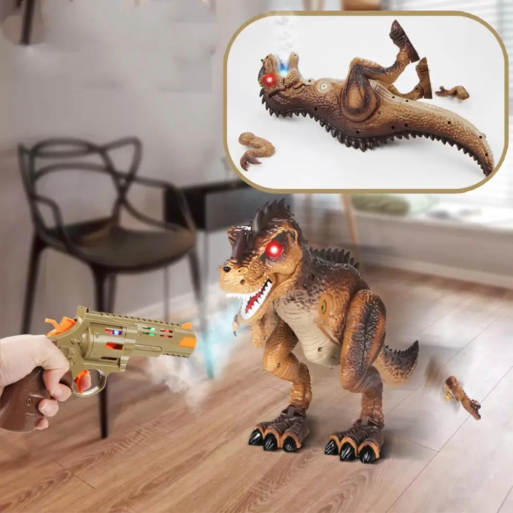 DF 2020 knock down Tyrannosaurus fight shoot dinosaurs smart toys for boys dinosaur toys set best toy for children