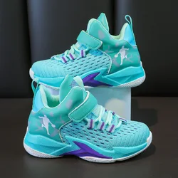 Детская Баскетбольная обувь новинка осень-лето 2021 спортивная обувь для мальчиков сетчатая дышащая обувь для мальчиков среднего и большого размера