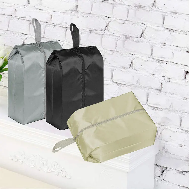 Manufacturer Portable Travel Polyester Portable Zipper Shoe Organizer Dust Bag