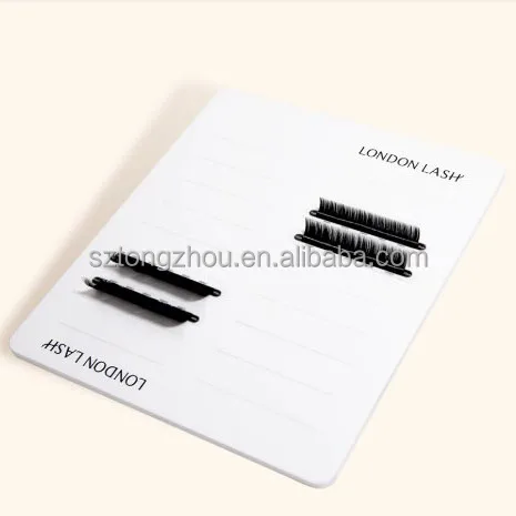 Custom White Reversible Acrylic Lash Palette Acrylic Lash Tile Eyelash Pallets