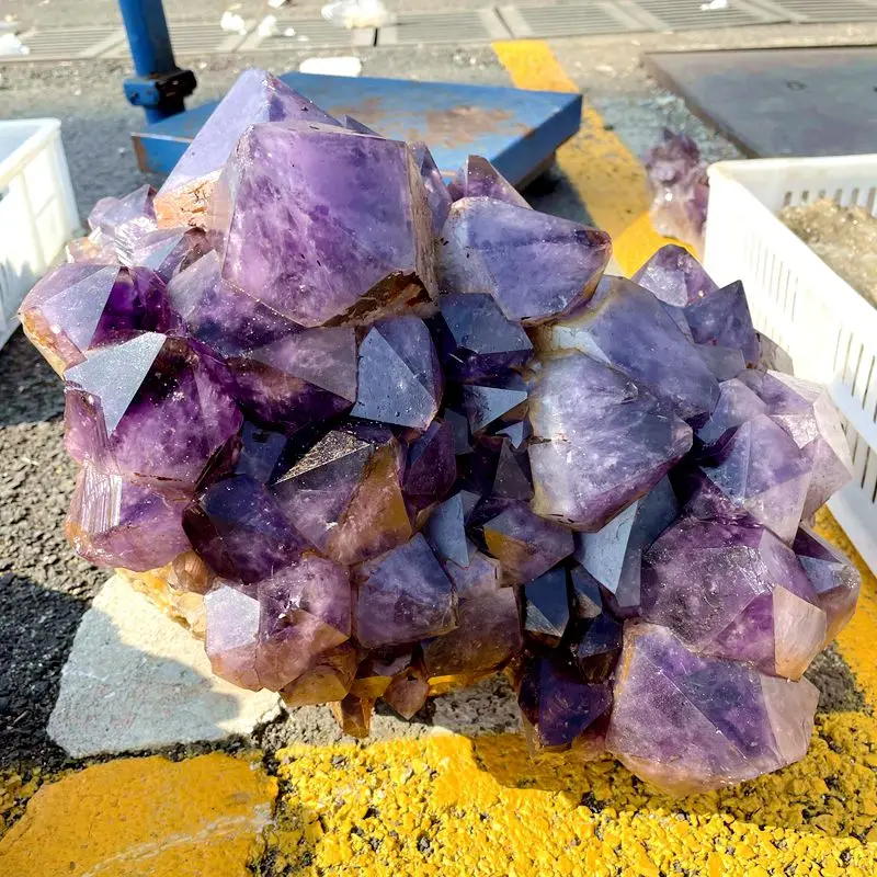 Hot sale large Amethyst cluster flower natural raw rough Amethyst cluster for decoration