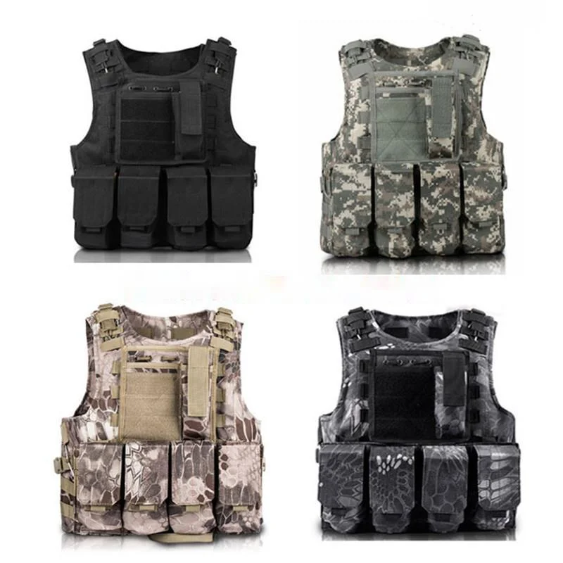 Outdoor CS Shooting Protection Gear Vest Kid Military Combat Training Camping Hunting