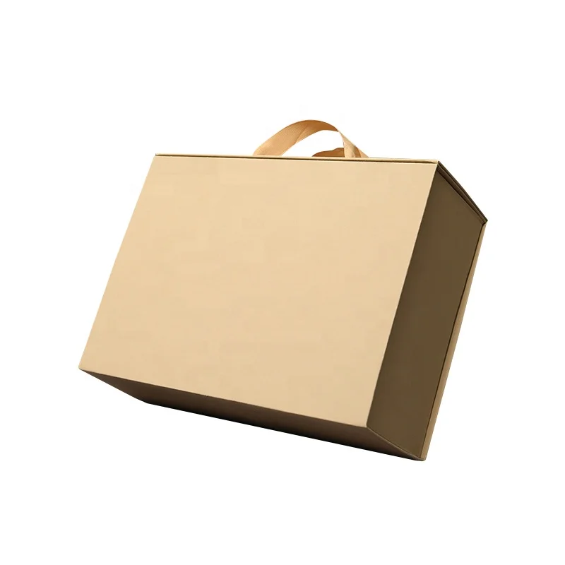 Custom dimensions your design folding rigid box color printing magnetic closure gift box with handle