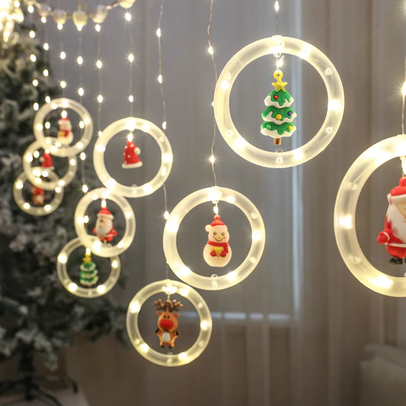 New Warm White Christmas Led Light Xmas Curtain String Light Christmas Decorations Indoor