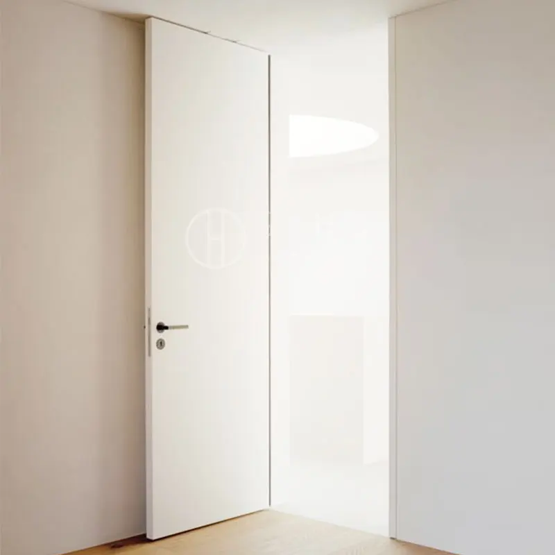 American Style Factory Hot Sale Walnut Invisible Door Frameless Interior Hidden Door for Hotels Nature Inspired Design