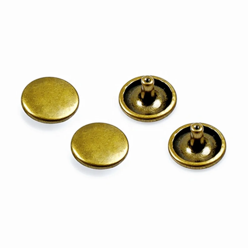 Environmental plating 8mm rivets double cap metal antique copper cap rivet for bag
