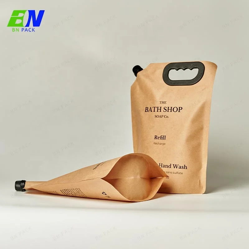 Wholesale foldable juice bottle bag nylon stand up aluminum foil Beverage Liquid 16oz 32 oz bag with spout