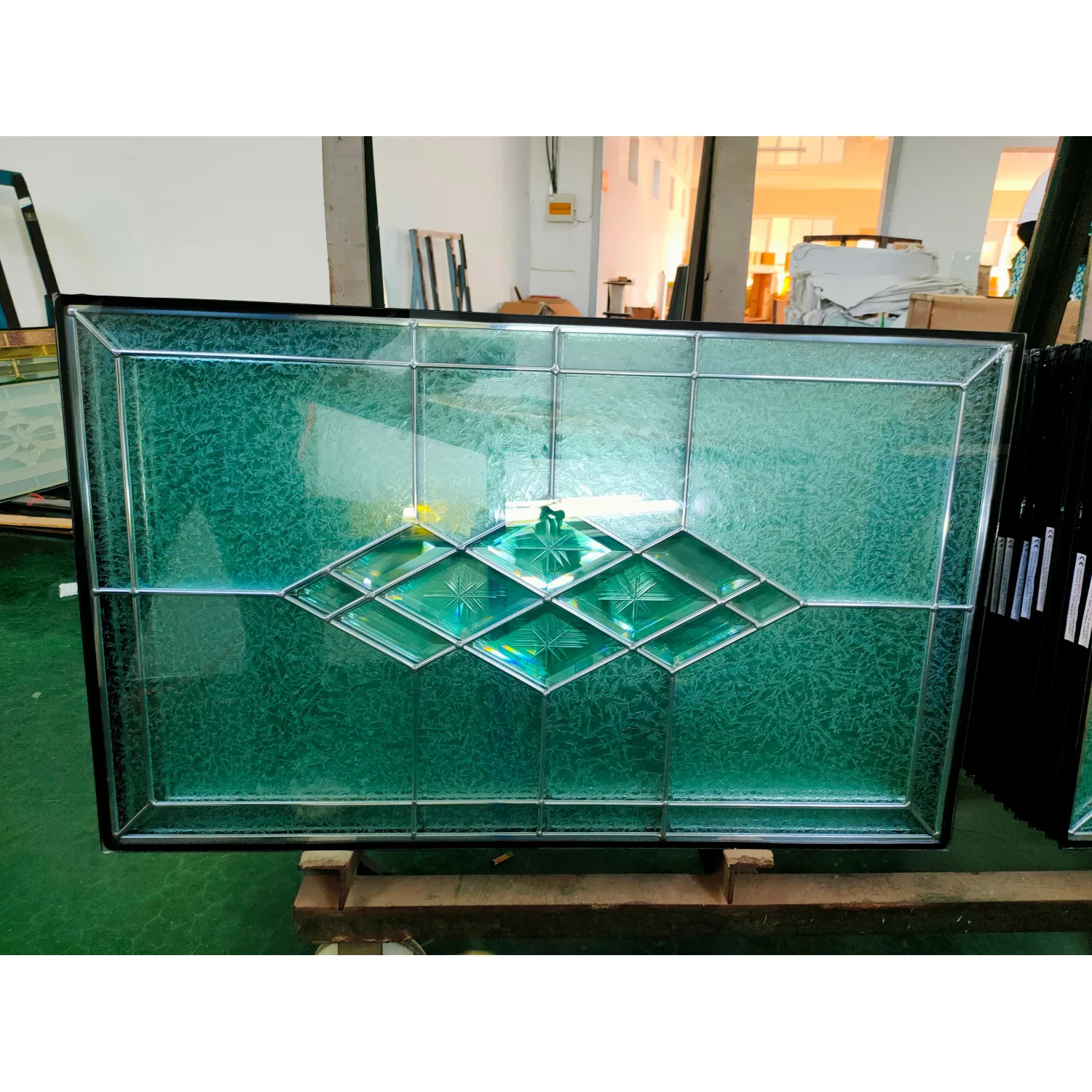 Factory Art Glass Building Art Deco glass custom door wall Windows