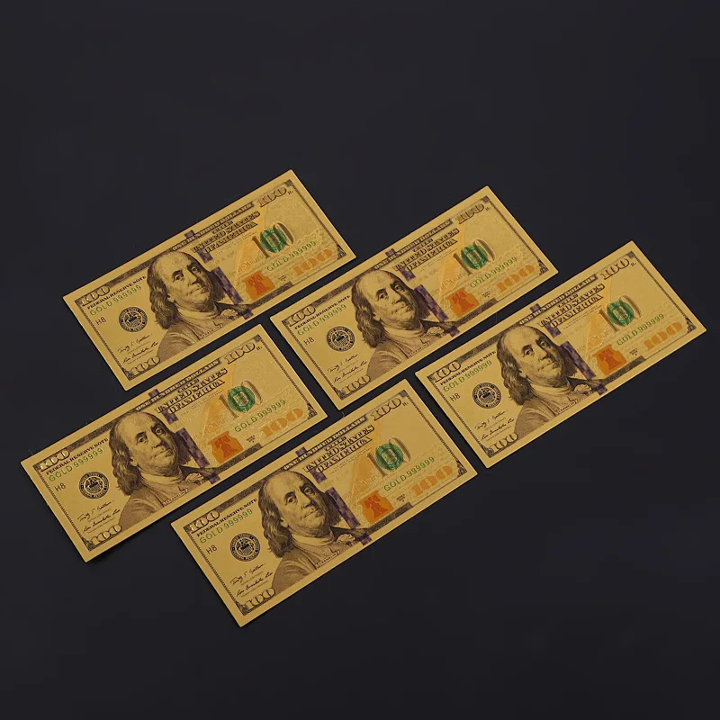 $100 banknote gold foil for collection USA dollar for Promotion gift