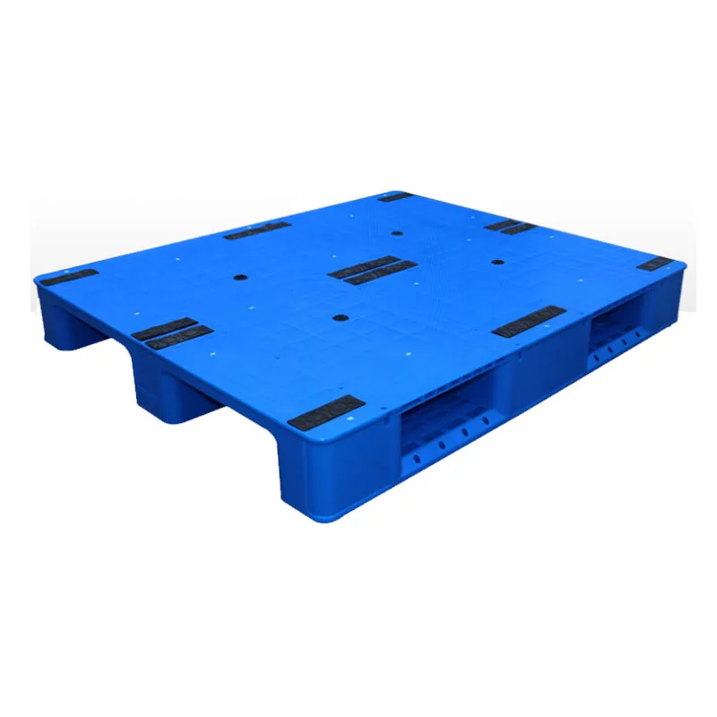 Free Sample Heavy Duty Single Face Steel Reinforced HDPE PP Racking Vented Solid Deck Euro Plastic Pallet for Warehouse