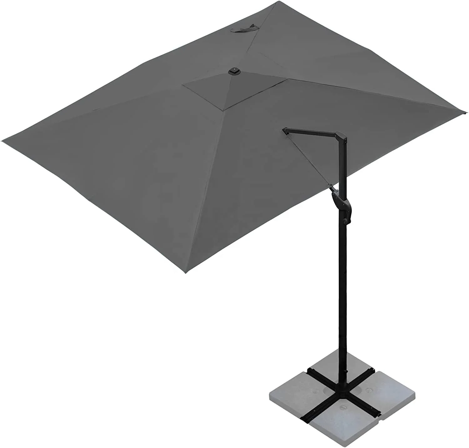 Outdoor Garden Aluminum 3m  Roman Umbrella Square Offset Parasols 10ft Cantilever Patio Umbrellas