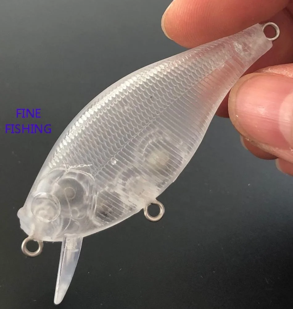 Best selling unpainted fishing  68mm 6.4g blank crankbait lure body 8047# Free Eye