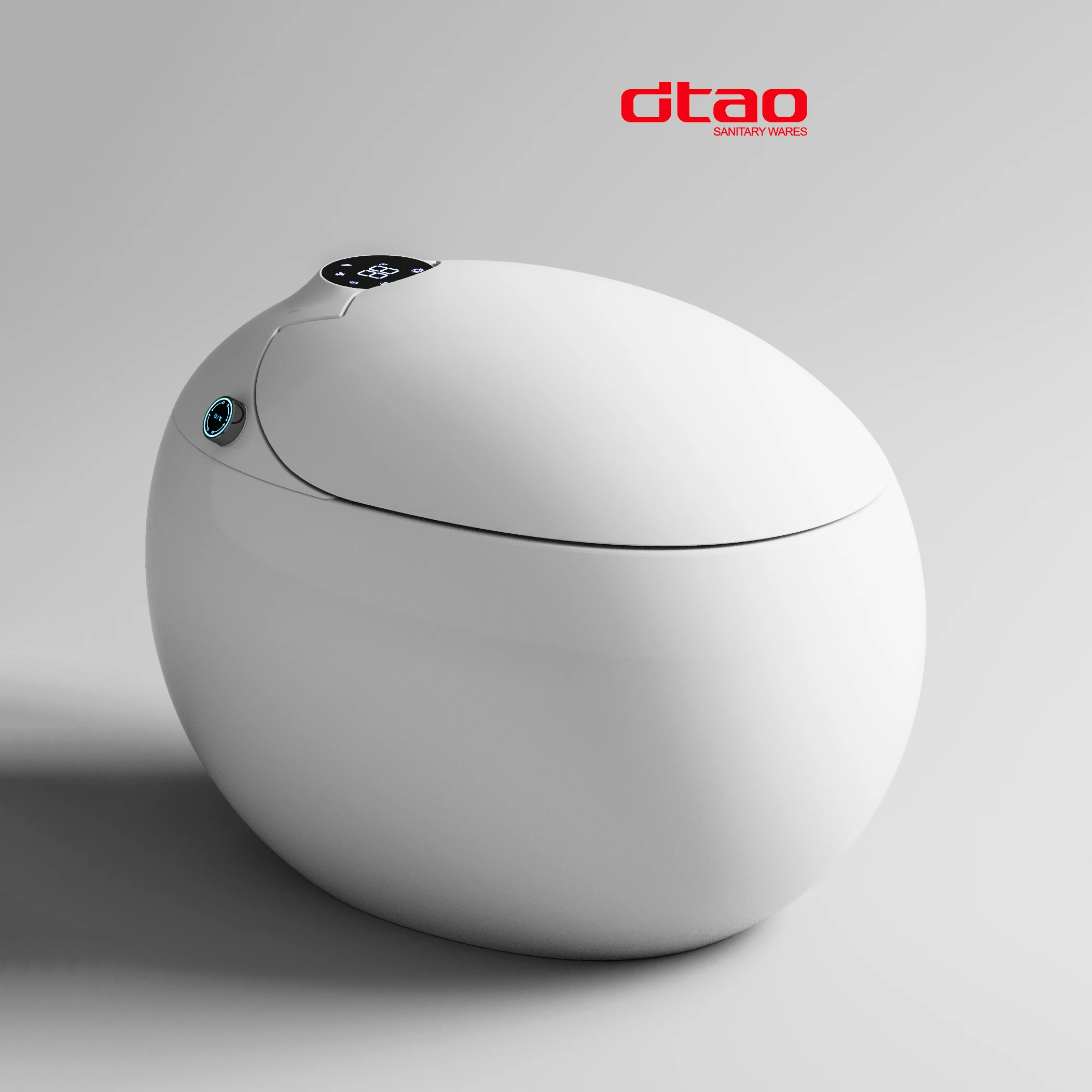 Modern Bathroom Sanitary Ware One Piece Intelligent Wc Toilet Bowl Egg Shape Automatic Round Smart Toilet