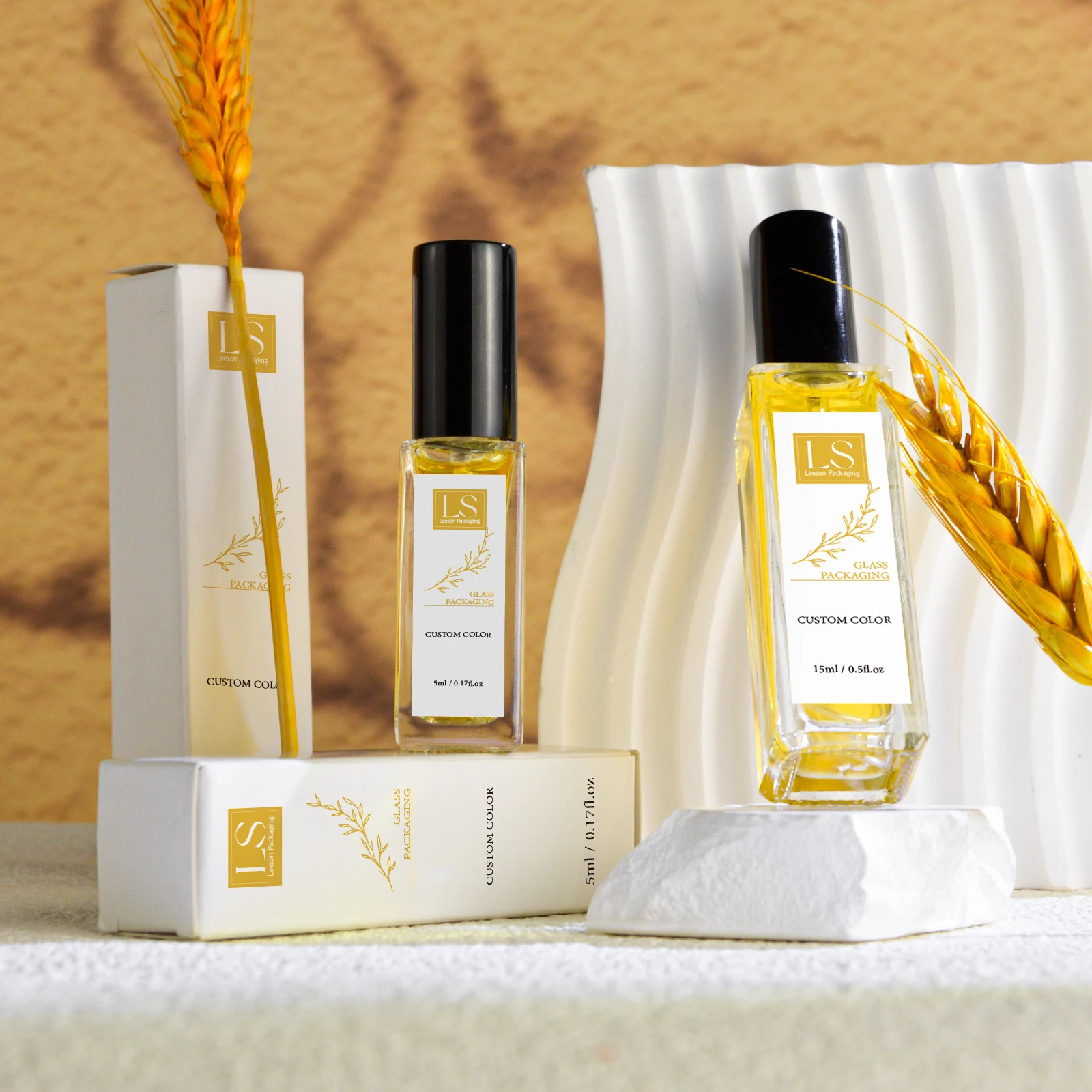 Custom Logo 5ml 15ml Empty Oud Parfum Skincare Bottle Square Packaging Gift Box Luxury Empty Fragrance Perfume Box Packaging