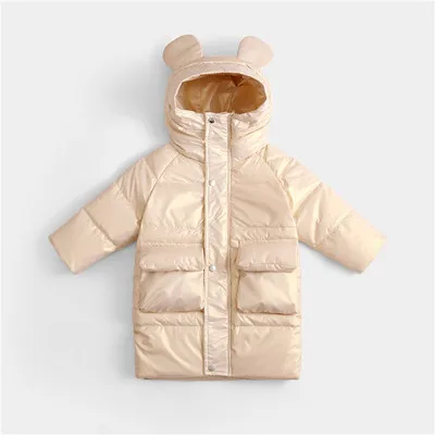 Winter Kids Coats Children Boys Jackets Fashion Thick Long Coats Girls Hooded Coat Snowsuit 3-10Y Teen Children Overcoat Parkas