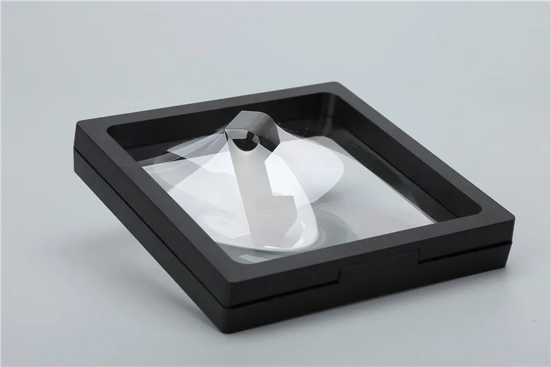 Factory custom floating jewelry display box gift jewellery packaging pe film jewelry storage box for small business