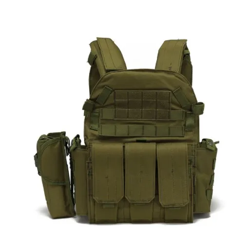 Men Tactical bag 6094 vest Molle Bag 600D Nylon CS Combat Tank Top Shooting Expansion Game Air Gun Sports Belt 3 Magazine Bags