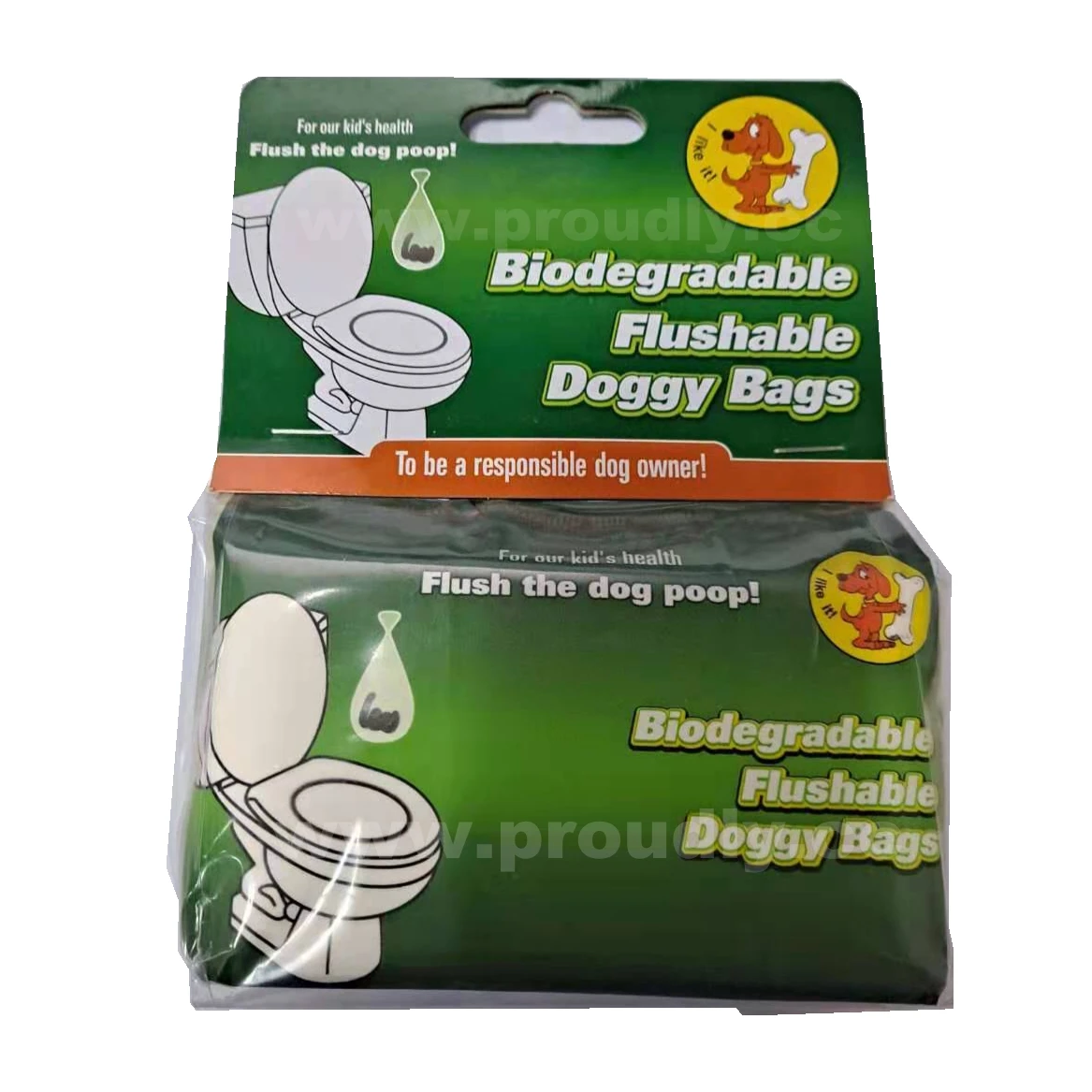 
Flushable Biodegradable PVA Water Soluble Compostable Dog Poop Bags Dispenser Holder 