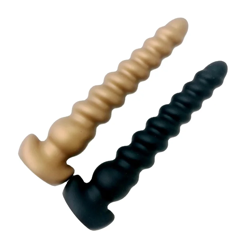 2022 latest Super Long Soft Screw Anal Dilator Female Masturbator Penis Male Prostate Massager Butt Plug Sex Toys for Couple