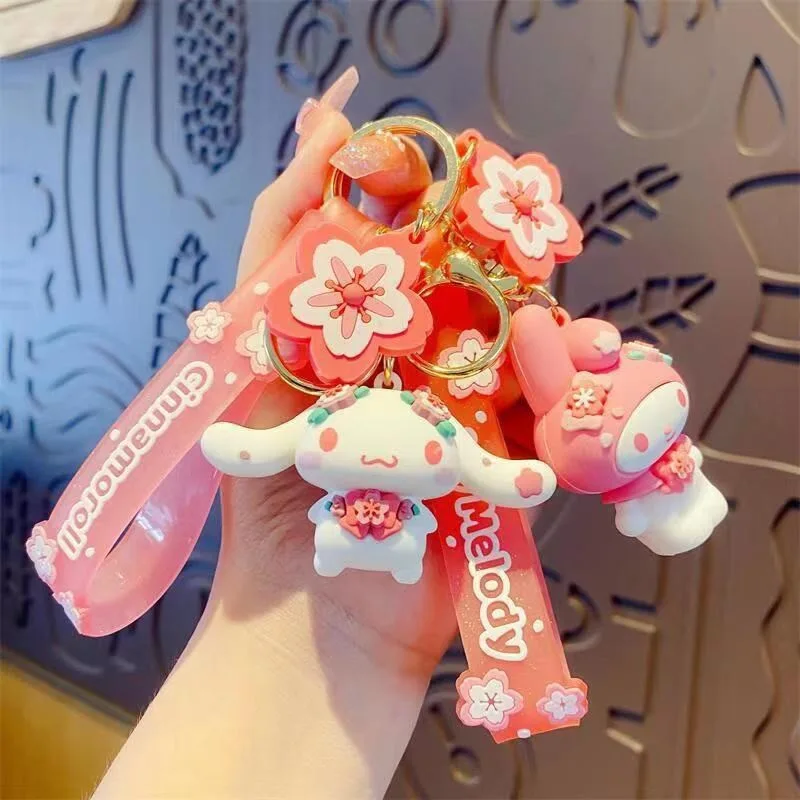 New Cute Black Rice Melody Movie Cartoon Keychain Kawai Sakura Doll Keychain Kuromi Wholesale